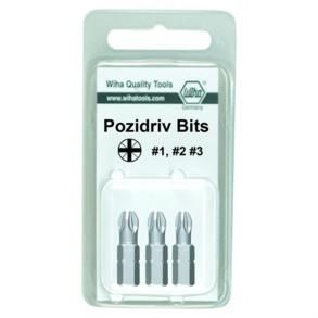 BIT SET 3PC POZIDRIVE PZ1