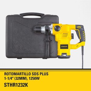 DRILL ROTARY HAMMER 1-1/4" SDS+10AMP 1250W 2.6 FTLBS / 3.5J 3MODE