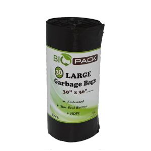 BAG TRASH LG 30"X 36" BLK
