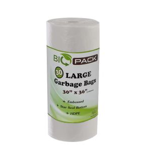 BAG TRASH LG 30"X 36" CLR