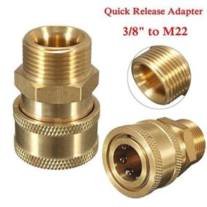 SWIVEL M22 X 3/8QC BRASS