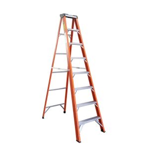 STEP LADDER FIBERGLASS 8FT 225LB C/W TRAY