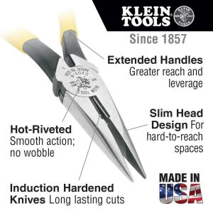 PLIERS NEEDLE NOSE 8"