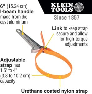 WRENCH STRAP ADJ 1-1/2-4" 6" HANDLE