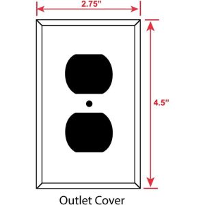 COVER PLUG FLUSH IVORY DUPLEX WALL OUTLET PLATE