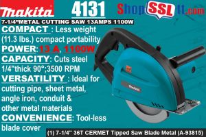 SAW METAL CUT 7-1/4" 13A 1100W 3500 RPM