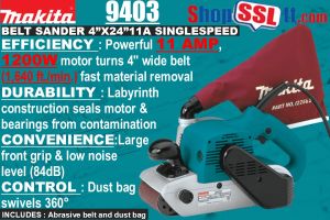 SANDER BELT 4X24"11A 1SPD 1200W1640FTM SINGLESPEED