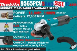 GRINDER 5" PADDLE SWITCH SJS 13A VARIABLESPEED HIGH POWER