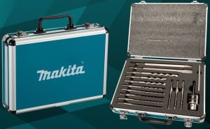 BIT DRILL + CHISEL SET 14PC SDS+ & SDS+ TO 1/2"CHUCK+ADAPTOR