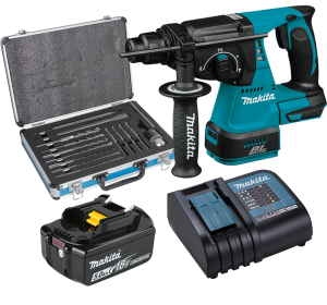 DRILL ROT 1"SDS+18V 5AH VS 3M 1.7#+14PC SDS+ BIT/CHISEL SET