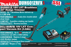 TRIMMER HEDGE 24"BRUSHLESS + FREE VACUUM 18V 3AH