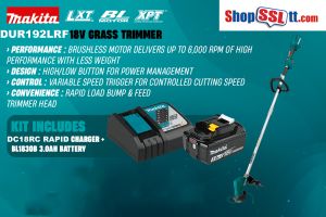 TRIMMER 13"SWATH 18V BL VARSPEED 6000RPM M10X1.25 3.0AH KIT RAPID CHARGER