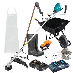 BRUSHCUTTER 17"BL 36V 2X6.0AH 30CC 1.3HP COMBO