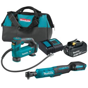 RATCHET 3/8"+1/4"35# 18V SQ.DR.+INFLATOR 120PSI 2.6GPM 3AH KIT