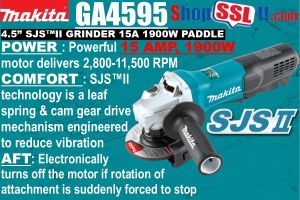 GRINDER 4.5"SJS2 PADDLE 15A 1900W