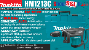 DRILL DEMOLITION HAMMER SDSMAX 23#AVT 14A 1510W 19FTLB 26J 1900BM