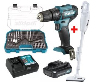 DRILL HAMMER 3/8"265#12V+VACUUM (CL108FDZW) 1.5AH +75PC BITSET