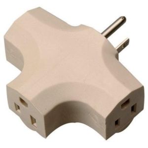 ADAPTER 3 OUTLET BEIGE 15A INDOOR