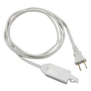 CORD EXT 16/2 WHT 6' SPT-2
