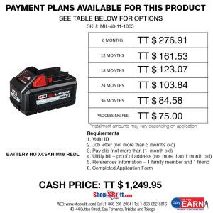 BATTERY HO XC6AH M18 REDL 18V 6.0AH HIGH OUTPUT