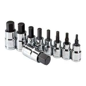 SET SOCKET HEX SAE 3/8 9P 