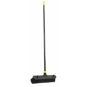 BROOM PUSH 18" BLK SWEEP FACE 60" L HANDLE
