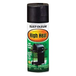 PAINT SPRAY BLK H/H 12OZ FLAT BBQ UP TO 1000 DEG
