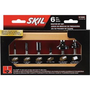 BIT ROUTER SET CARB 6PC IN WOODEN STORAGE CASE