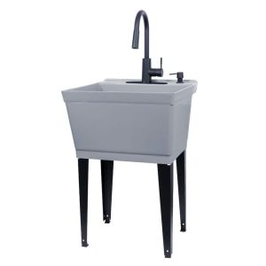 TUB LAUNDRY/FAUCET GRAY
