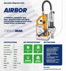 MAGNETIC DRILL PNEMAUTIC AIRBOR