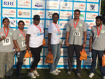 Safety Plus Limited Team members participate in ArcelorMittal 5K Charity Run/Walk 2014