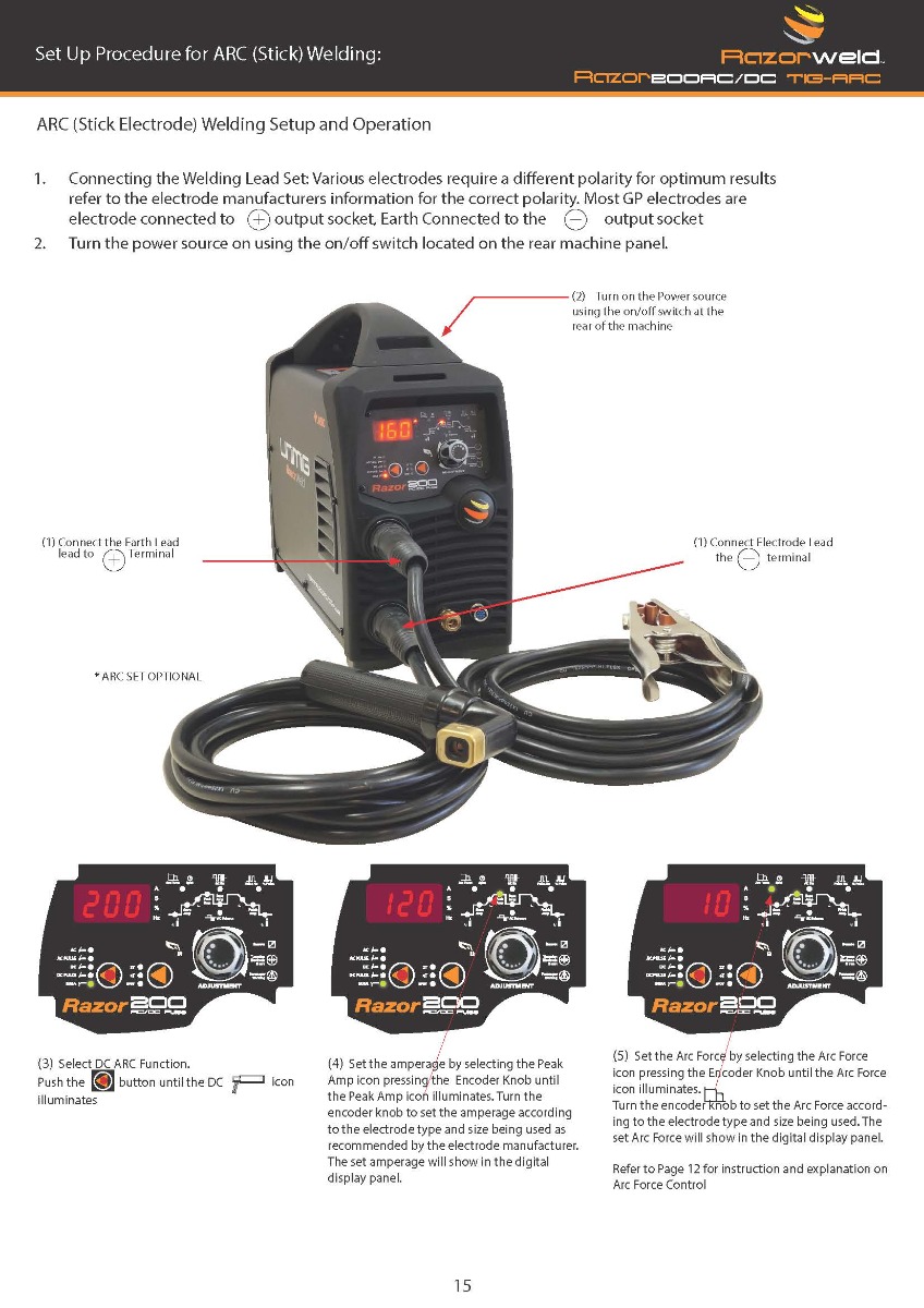 JTA-JRW200ACDC ARC SET UP