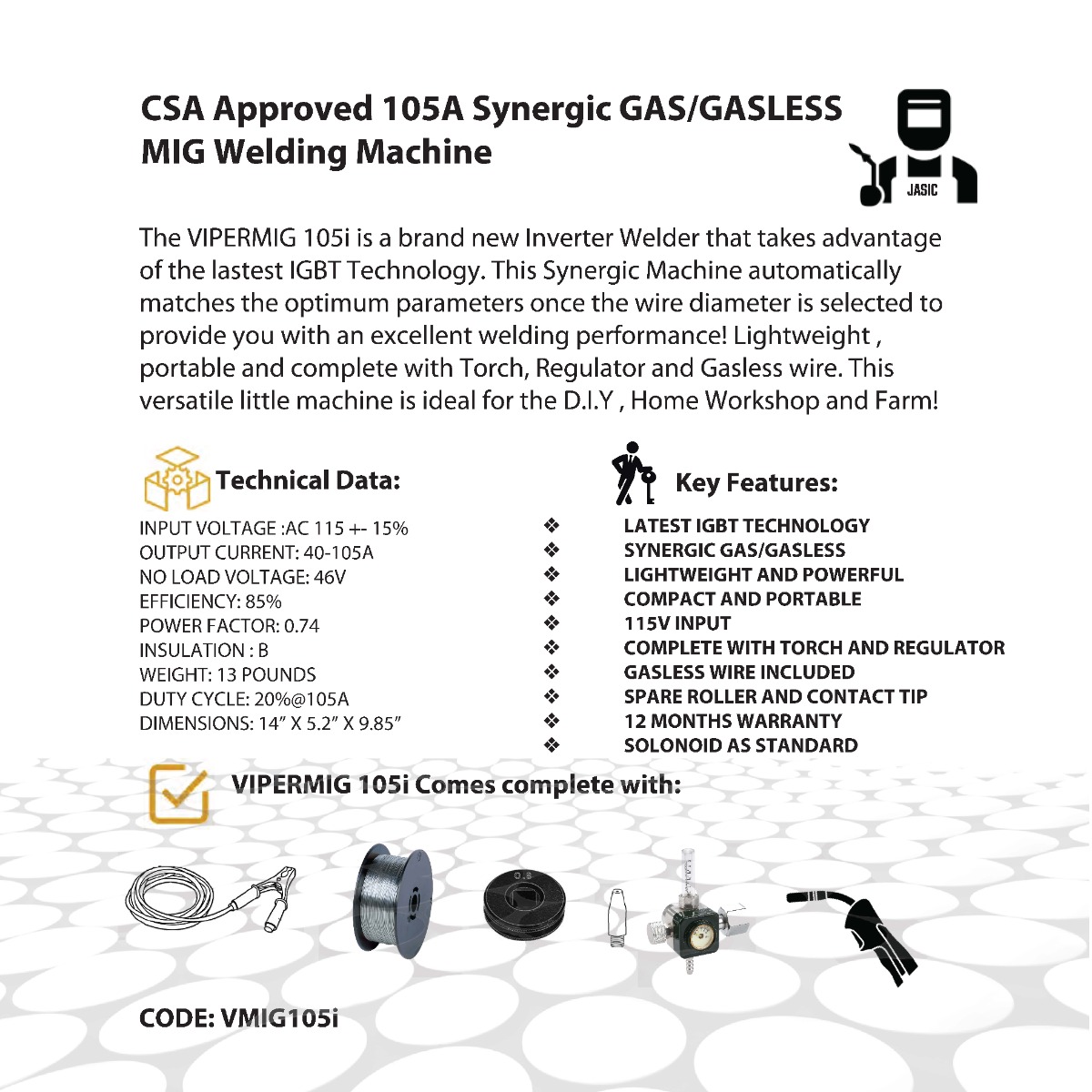 JTA-VMIG105I SPEC SHEET